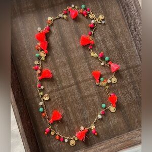 Lilly Pulitzer Vibrant Tassel Charm Necklace
